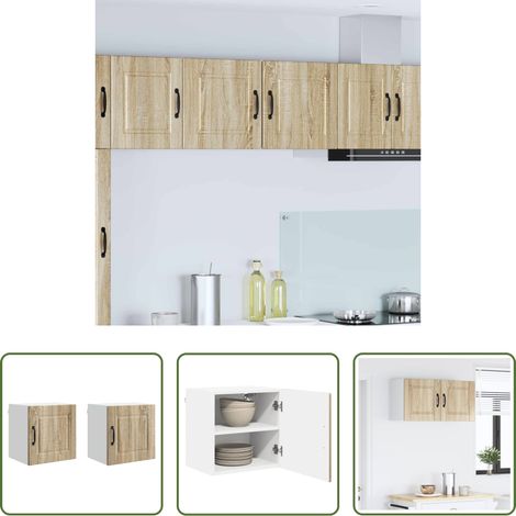 Holzschrank -  Küchenschrank 2 pcs Sonoma-Eiche 40 x 31 x 40 cm Holzwerkstoff (1/5)