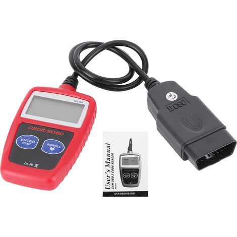 Car Engine Diagnostic Scanner Auto Code Reader OBD2 Engine Diagnostic Tool Fault Detector Backlit LCD Screen Automotive Tool MS309. (1/5)