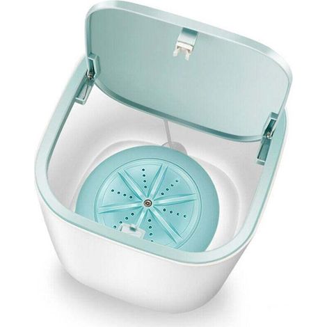 Mini machine à laver portable 3.8L – Laveuse rotative ultrasonique – Alimentation USB – Dimensions 170x170x170mm pour dortoir (1/5)