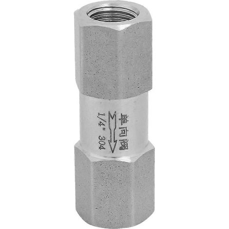Clapet anti-retour hexagonal en acier inoxydable 304, haute résistance à la température et à la pression (1/4 po BSPP) (1/3)