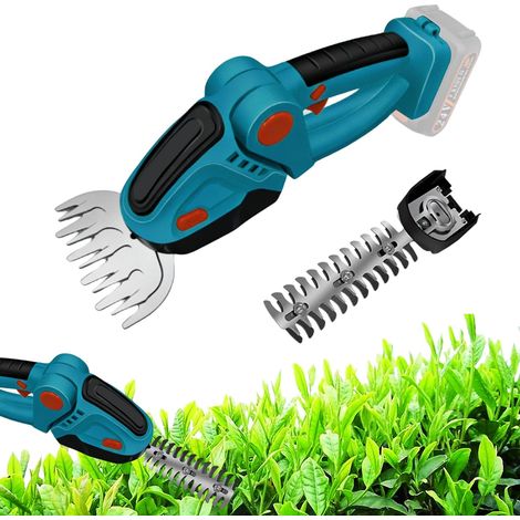 2 in 1 Cordless Electric Hedge Trimmer for Battery, 2500 RPM with 2 Blades Portable Cordless Hedge Cutter for Cutting, Pruning, Garden (1/5)