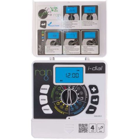 CENTRALINA RAIN 'I-DIAL' 4 stazioni - 24VAC grigio RAIN