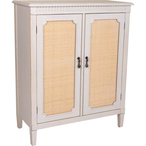 Recibidor de madera blanco 78x36x95