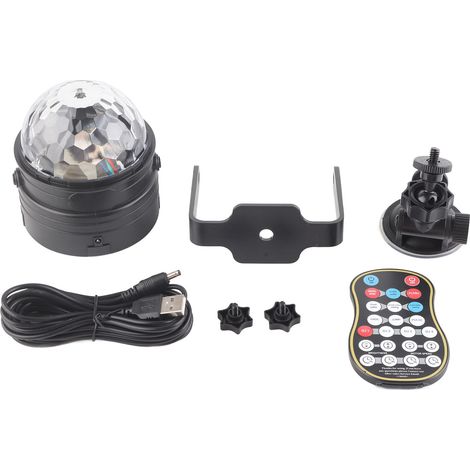 Boules lumineuses USB LED RGB activées par le son avec télécommande pour fêtes d'anniversaire et Noël (1/5)