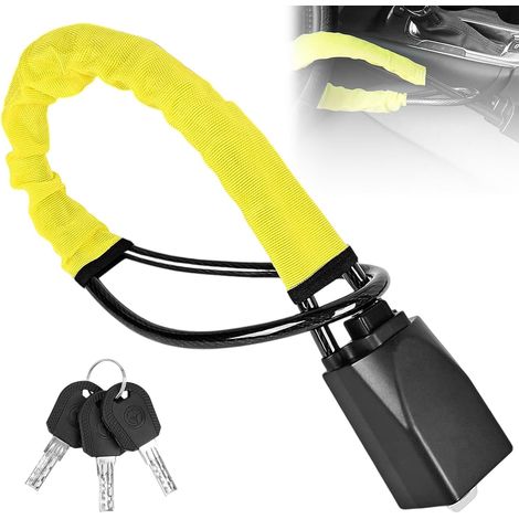 Bloqueo universal para volante con 3 llaves, sistema antirrobo para coche, bloqueo de cinturón de seguridad, inmovilizador, dispositivo de seguridad de alta visibilidad para vehículos, camiones, SUV,  (1/5)
