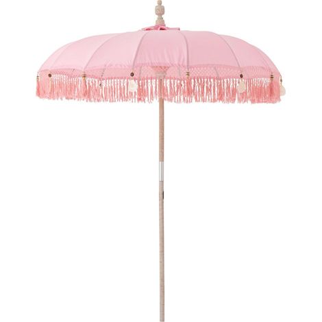 Parasol Rond à Franges "Bobbi" 200cm Rose (1/5)