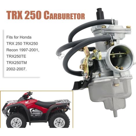 Interrupteur de carburant pour carburateur Honda TRX250, TRX250 Recon, TRX250TM, TRX250TE, ATV 250, carburateur avec interrupteur de carburant pour véhicules tout-terrain. (1/4)