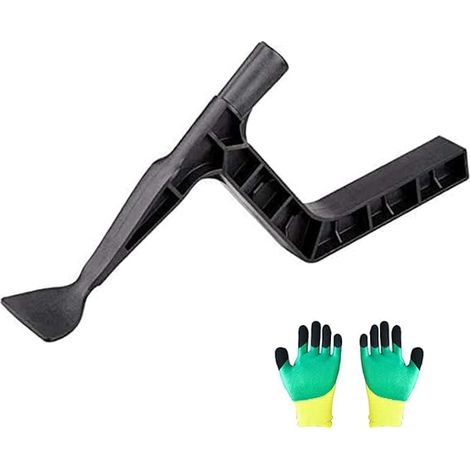 Outil pour nettoyer les gouttières avec pelle et pelle pour toiture et jardin incluant une paire de gants de jardinage ultra doux