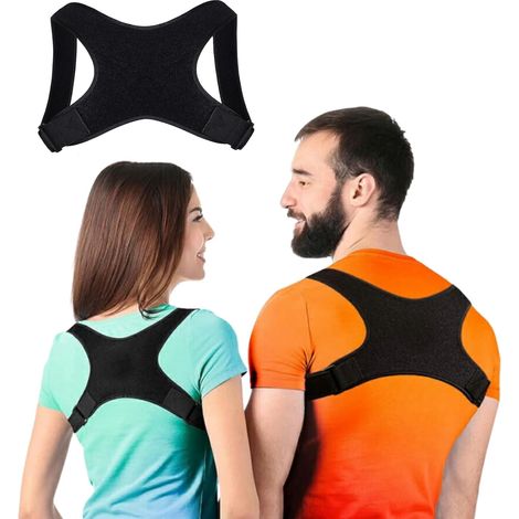 Correcteur de posture homme femme, maintien dorsal et épaules, soutien lombaire anti-douleur, redresseur de dos cervical, ceinture dorsale réglable, soulagement mal de dos et nuque. (1/5)