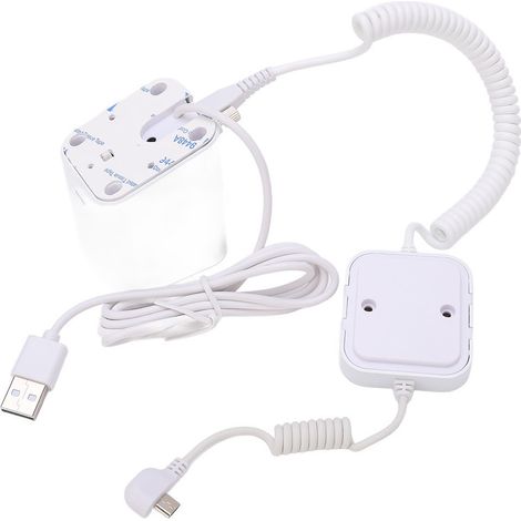 Support antivol avec alarme de sécurité 95-120 dB, charge rapide, fixation par griffe, silicone antidérapant pour téléphones et tablettes Android. (1/5)