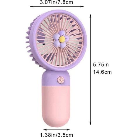 Mini Ventilateur Portable, Ventilateur Portatif, Petits Ventilateurs Refroidissement Mignons,pour Les Voyages Intérieurs Extérieurs (1/4)