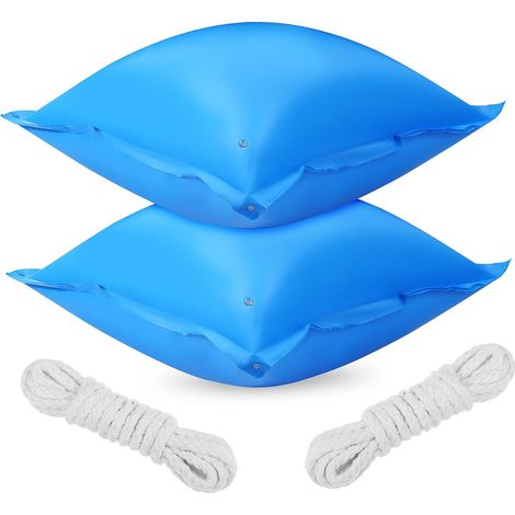 2 Stück Dicke winterfeste Poolkissen aus hochdichtem PVC mit