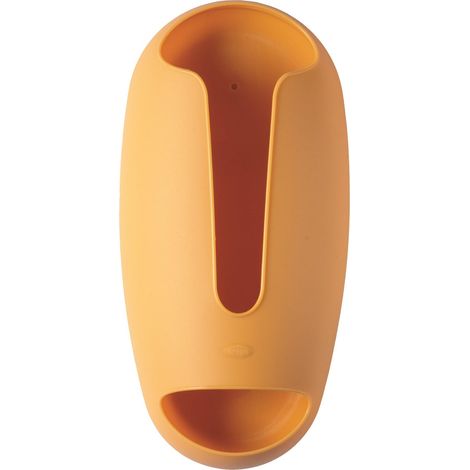Snips Porte-Sachets, Organisateur de Sachets Plastiques, Support Murale pour Sacs en Tissu, Organisateur pour Courses et Déchets, 28.5 x 14 x 8 cm, Moutarde (1/5)