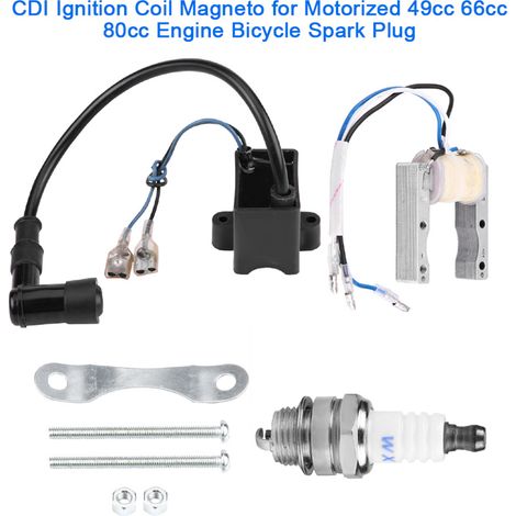 CDI-Magnetzündspule für 49ccm, 66ccm und 80ccm Fahrradmotoren mit Zündkerze (1/5)