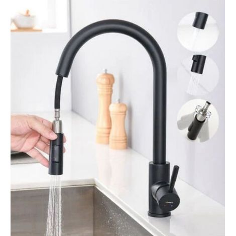 Miscelatore cucina rubinetto con doccetta estraibile monocomando cromato 79571