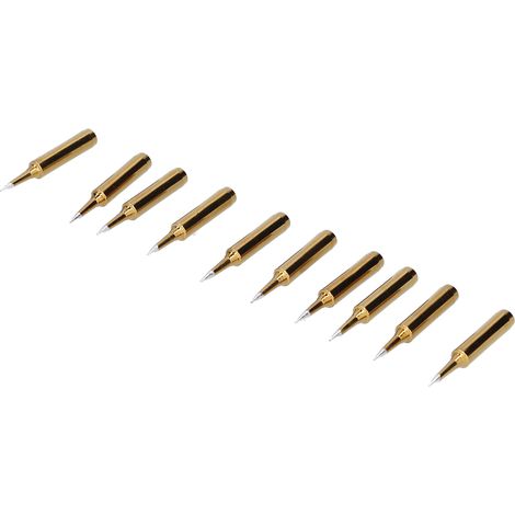 10 Pièces Pointes de Soudure en Or pour Fer à Souder 60W, Accessoires de Remplacement (1/5)