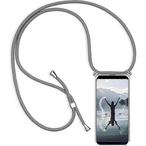 CUSTODIA IN SILICONE PER SAMSUNG GALAXY NOTE 20 TRASPARENTE + CORDINO GRIGIO (1/4)