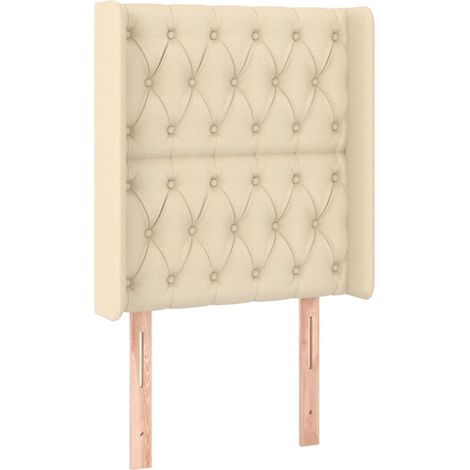 Maison Exclusive - Testiera ad Orecchio Crema 83x16x118/128 cm in Tessuto