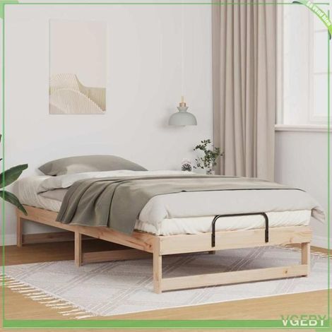 Cadre de lit - ABI - Marron - Pin massif - 100 x 210 cm (1/5)