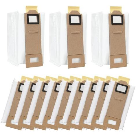 QORVA-12 Sacs à Poussière pour Roborock S7 S7 Plus S7 Max T7s T7s Plus, Sac d'Aspirateur de Remplacement pour Roborock Station d'Aspiration