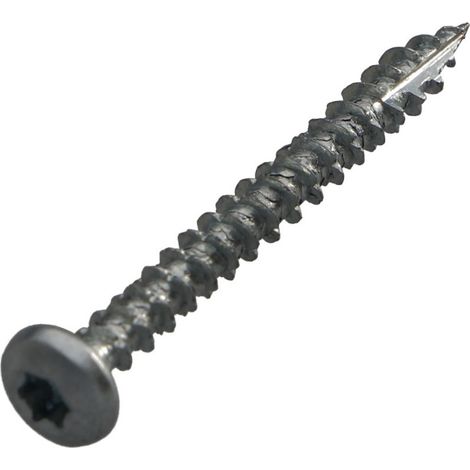Vis bois TEKOR Tête ronde TR TORX T25 5X30 Filetage total Pointe antifendage type 17 Acier zingué (1/4)