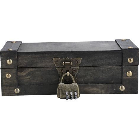 Boîte de Rangement Vintage Style Trésor Antique pour Bijoux et Ornements (6702ADH, Fermoir Gris) (1/5)