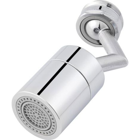 720 Degrés Grand Angle Aérateur pour Robinet, 2 Modes Réglable Mousseur Robinet pour Salle De Bain, Cuisine - Moletage(M24) (1/5)
