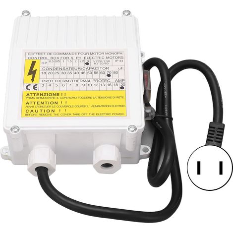 Pompe immergée boîtier de commande 3.0HP 2.2KW 70uf 20A 110V prise US contrôleur pour puits domestique (1/5)