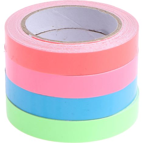 4 Rouleaux Ruban Adhésif Lumineux, 3m x 1cm, Étanche Fluorescent pour Escaliers Murs Décoration(Troisième trimestre : août) (1/5)