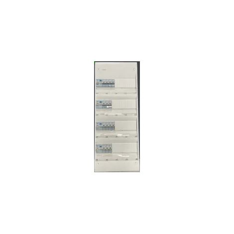 Tableau électrique hager 4 rangée équipé et pré-câblé 3 ID63A 1 ID40A