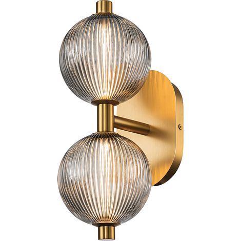 Applique Palmas Quintiesse oro sfere fumé rigate LED18W (1/5)
