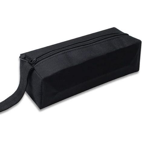 Sac à outils imperméable multifonctionnel, petit sac à outils portable en tissu Oxford 600D, sac à outils professionnel pour électricien, charpentier, travaux de construction - noir (1/4)