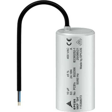 TDK B32356B4205J032 1 pc(s) Condensateur de marche pour moteur 2 µF 450 V/AC 5 % (Ø x H) 30 mm x 62 mm (1/2)