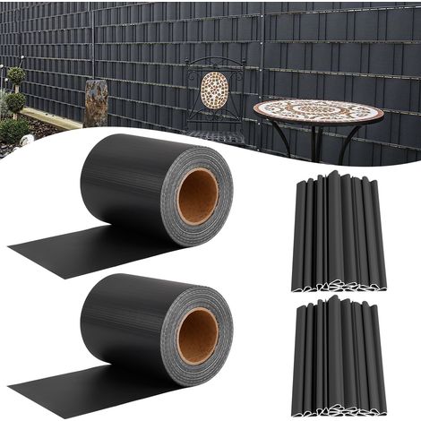 AUFUN Brise Vue Occultant Cloture en PVC 35mx2 avec 30 pcs Clips de Montage