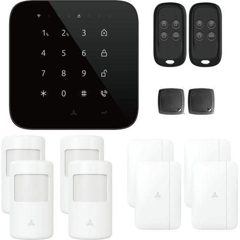 Alarme maison wifi et gsm 4G sans fil connectée Casa Noire - kit 4 (1/5)