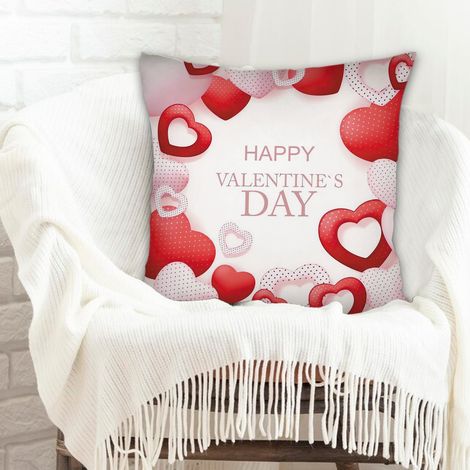 Housse de coussin carrée standard 45x45cm doux et respirant pour Noël, la Saint-Valentin, anniversaire