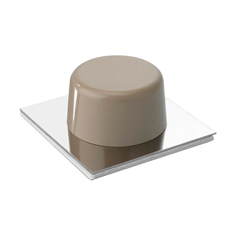 Blister da 2 fermaporta adesivi in acciaio inox/beige 45x45mm 2023-6+ inofix (1/2)
