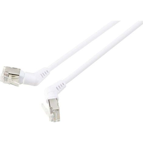 Câble réseau RJ45 CAT 6a F/UTP 2 m blanc avec connecteurs pivotants 360° et sortie coudée – RF-6071568 V234613 (1/3)