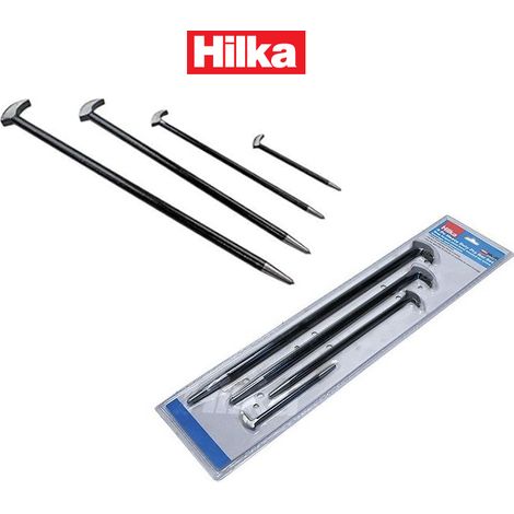Hilka Pry Bar Set 4pc Gorilla Wrecking Bar Crowbar 6"" 12"" 16"" 20"" 37401004