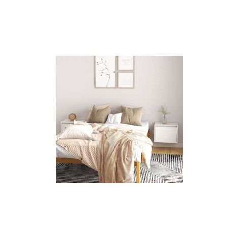 Armoires murales 2 pcs Blanc 45x30x35 Bois de pin massif (1/5)