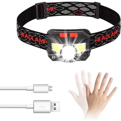 300LM LED Headlamp – USB Rechargeable – 8 Lighting Modes – IPX4 Waterproof – 30-Hour Battery Life – For Fishing, Camping, Hiking (1/5)