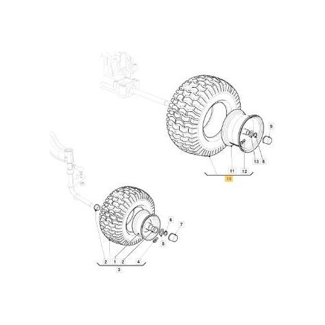 RUOTA 18STARCO+KENDA K500EDG ORIGINALE STIGA - 382680099/0