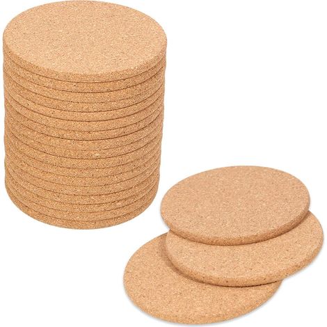 Sous-bocks en liège rond rétro sous-bocks sous-bocks en liège en bois sous-bocks verres pour boissons sous-bocks drôles de café-thé naturel adapté à la maison restaurant bureau