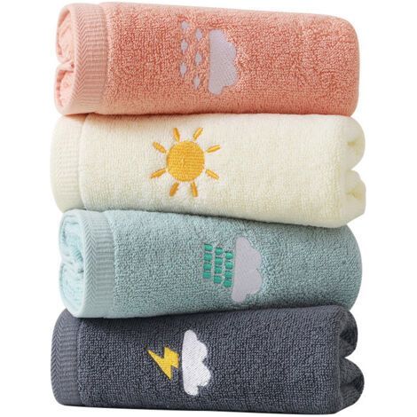 Lntyq – Lot de 4 serviettes de bain en coton doux 35,6 x 73,7 cm – Absorbantes pour spa, salle de sport, bain et cuisine – Lavables en machine (1/5)