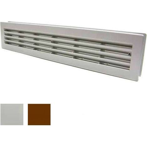 La Ventilazione PT489B Griglia di Ventilazione in Plastica Rettangolare 480x98 mm Telescopica, Bianco