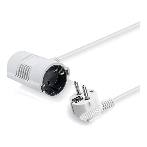 Extension Cable 90° Angled – EU Plug – CEE 7/7 to 2 CEE 7 Sockets – 250 V - 50 Hz - 16 A – Length 5 m (1/3)