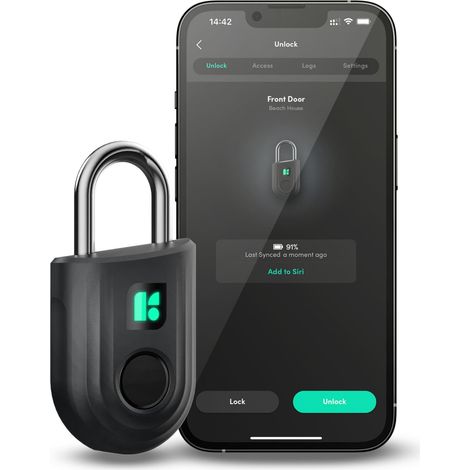 Igloohome Candado con Huella Digital Padlock Lite Negro Seguridad (1/3)