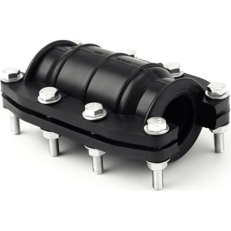 Collier de réparation tuyau 25mm – Acier inoxydable et PE – Pour tuyaux en plastique et métal 24-26mm – Réparation fuites efficace