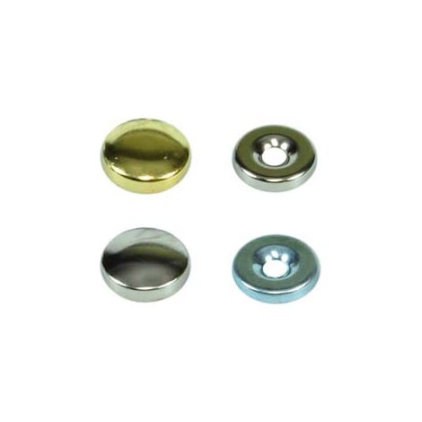 BORCHIE COPRIVITI BOMBATE- - ø mm.16 ottone nichelato - 200 pezzi