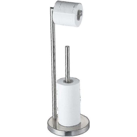 Porte-papier toilette sur pied avec rouleau de rechange, compatible avec les salles de bain - 1 (1/5)